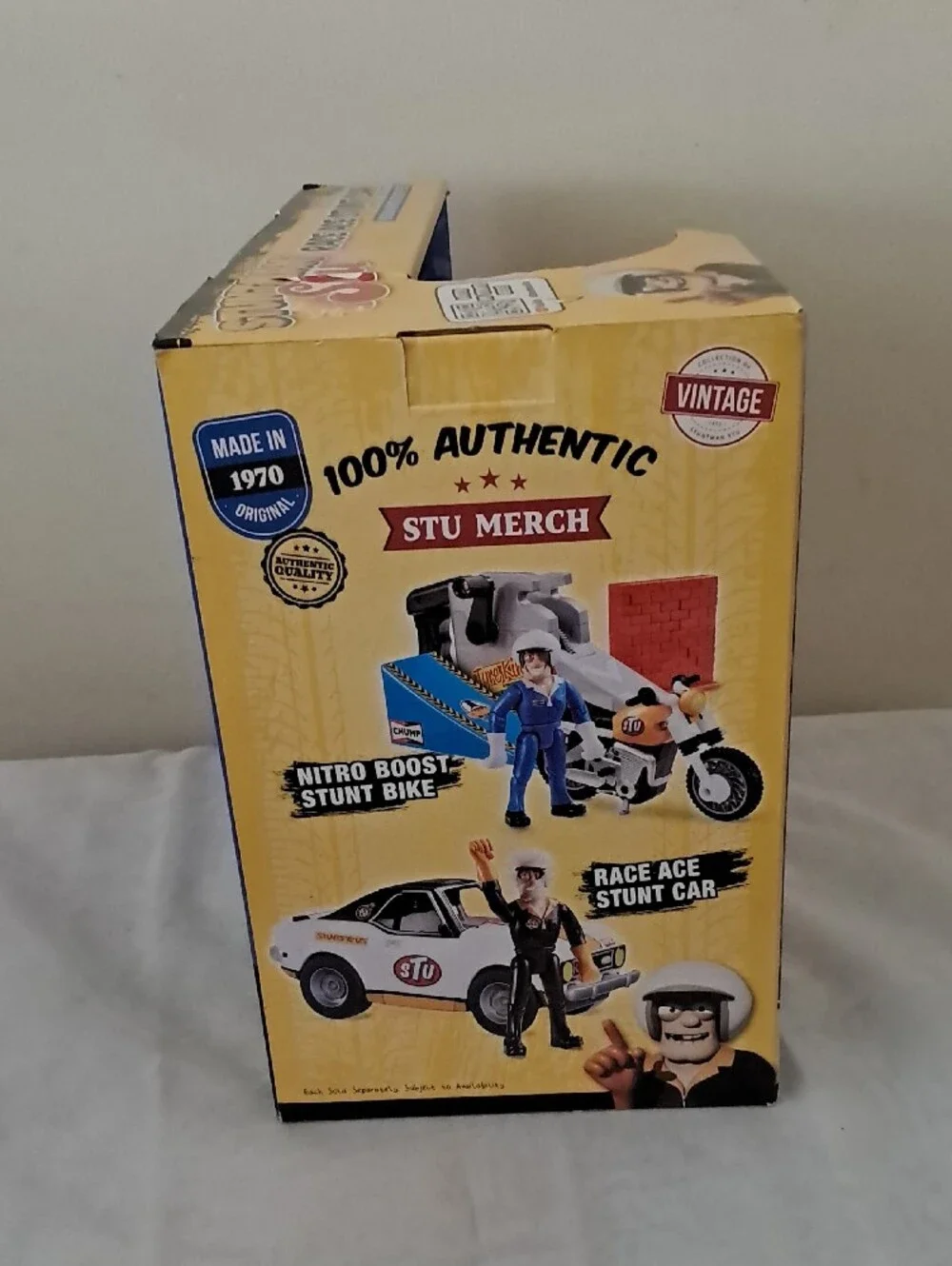 Stuntman Stu Race Ace Stunt Car - White & Orange